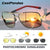 Yellow Tint Transition Sunglasses for Driving in day or evening and reduces Blue Light damage and fatigue (Gun-Metal&Silver)