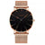 Minimalist Steel Mesh Style Wristwatch (Quartz) - Rose Gold Pink