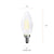 SYLVANIA ECO LED B10 Light Bulb, 50W = 3.5W, 7 Year, 450 Lumens, Non-Dimmable, Clear, 2700K, Soft White - 6 Pack (40879)