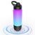 ICEWATER 3-in-1 Smart Water Bottle, Glows to Remind You to Keep Hydrated, Bluetooth Speaker & Dancing Lights, Plastic Water Bottle With Chug Lid, Great Christmas Gift (20 oz, Black)