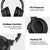 commalta E7 Active Noise Cancelling Headphones Wireless Bluetooth Headphones with Rich Bass, Wireless Headphones with Clear Calls, Bluetooth 5.0, 30 Hours Playtime, Comfort Fit, Black