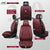 OASIS AUTO Car Seat Covers Premium Waterproof Faux Leather Cushion Universal Accessories Fit SUV Truck Sedan Automotive Vehicle Auto Interior Protector Front Pair (OS-006 Burgundy)