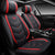 OASIS AUTO Car Seat Covers Premium Waterproof Faux Leather Cushion Universal Accessories Fit SUV Truck Sedan Automotive Vehicle Auto Interior Protector Full Set (OS-003 Red)