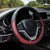 Valleycomfy Microfiber Leather Steering Wheel Cover Universal 15 inch(Wine Red)