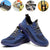 SUADEX Steel Toe Sneakers for Men Women Indestructible Steel Toe Shoes Lightweight Safety Shoes Puncture Proof Work Shoes Composite Toe Shoes Blue Black