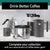 Coffee Gator French Press Coffee Maker - Thermal Insulated Brewer Plus Travel Jar - Large Capacity, Double Wall Stainless Steel - 34oz - Gray