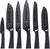 CUISINART Cutlery Knife Set, 12pc Metallic Cutlery Knife Set with Blade Guard , Lightweight, Stainless Steel, Durable & Dishwasher Safe, C55-12PMB,Black