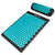 ProsourceFit Acupressure Mat and Pillow Set for Back/Neck Pain Relief and Muscle Relaxation, Black/Aqua